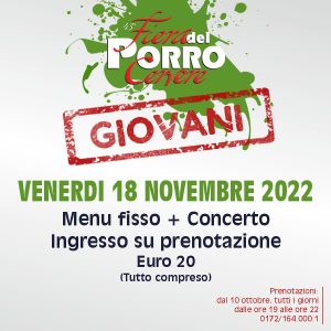 Serata Giovani: Venerdì 18 Novembre