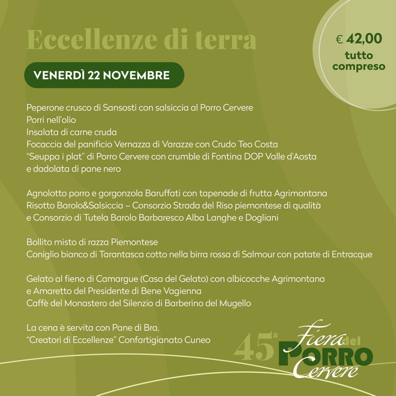 Fiera del Porro Cervere 2024 - Eccellenze di Terra