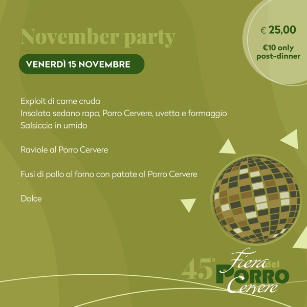 Fiera del Porro Cervere 2024 - November party (serata giovani)